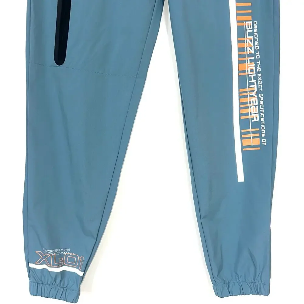 Disney Youth Blue Buzz Lightyear Reflective Cargo Jogger Pants Size 13